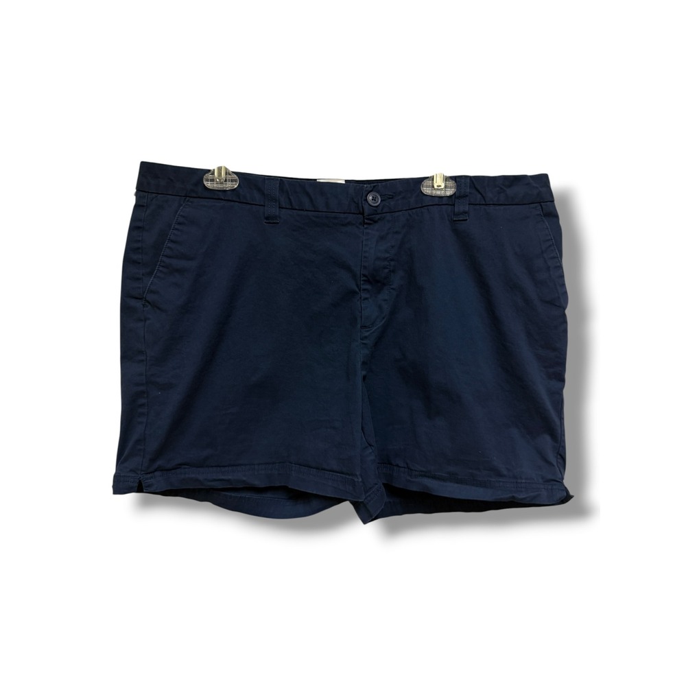 Magellan Outdoors Navy Chino‎ Shorts Womens Size 20 Stretch Casual Hiking